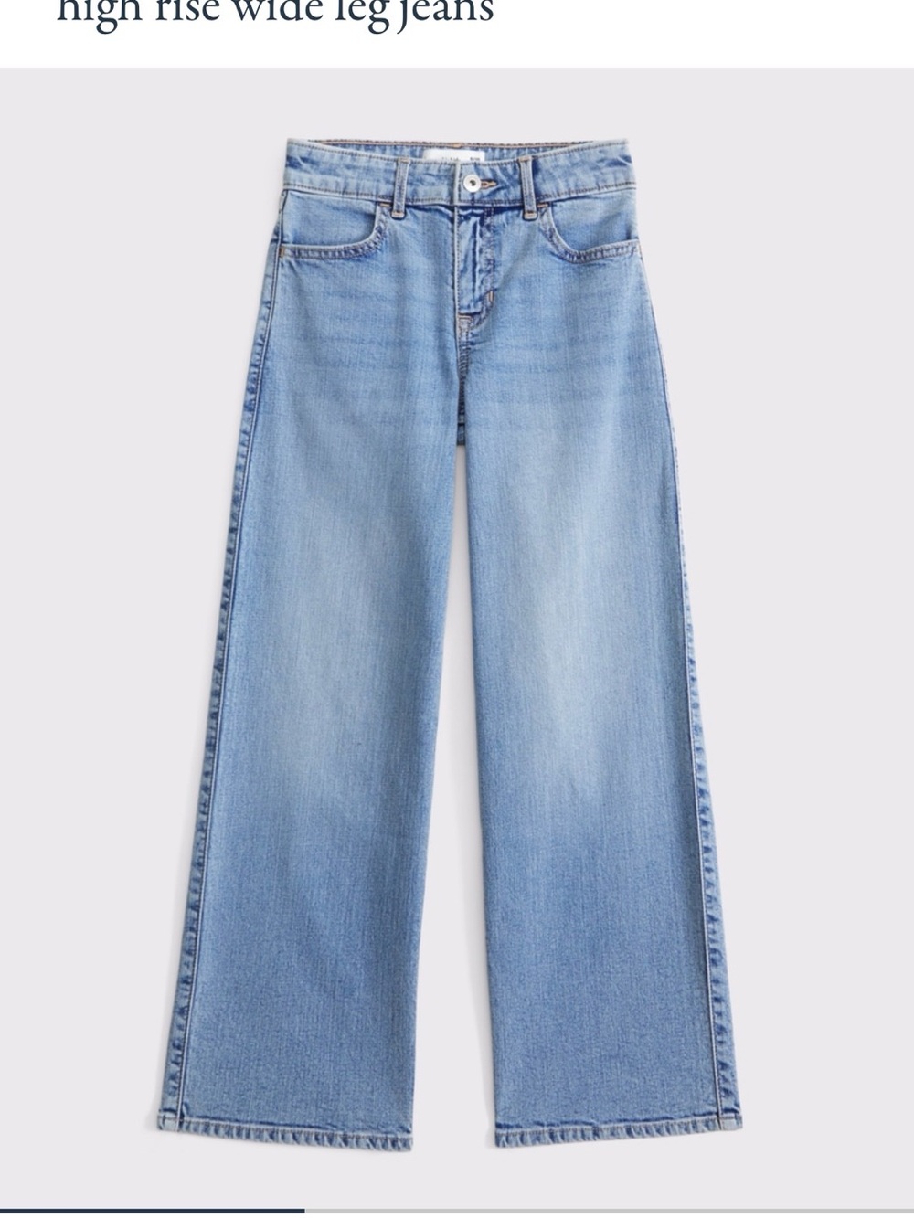 abercrombie youth Light Blue Wide Leg Jeans 11/12 Long